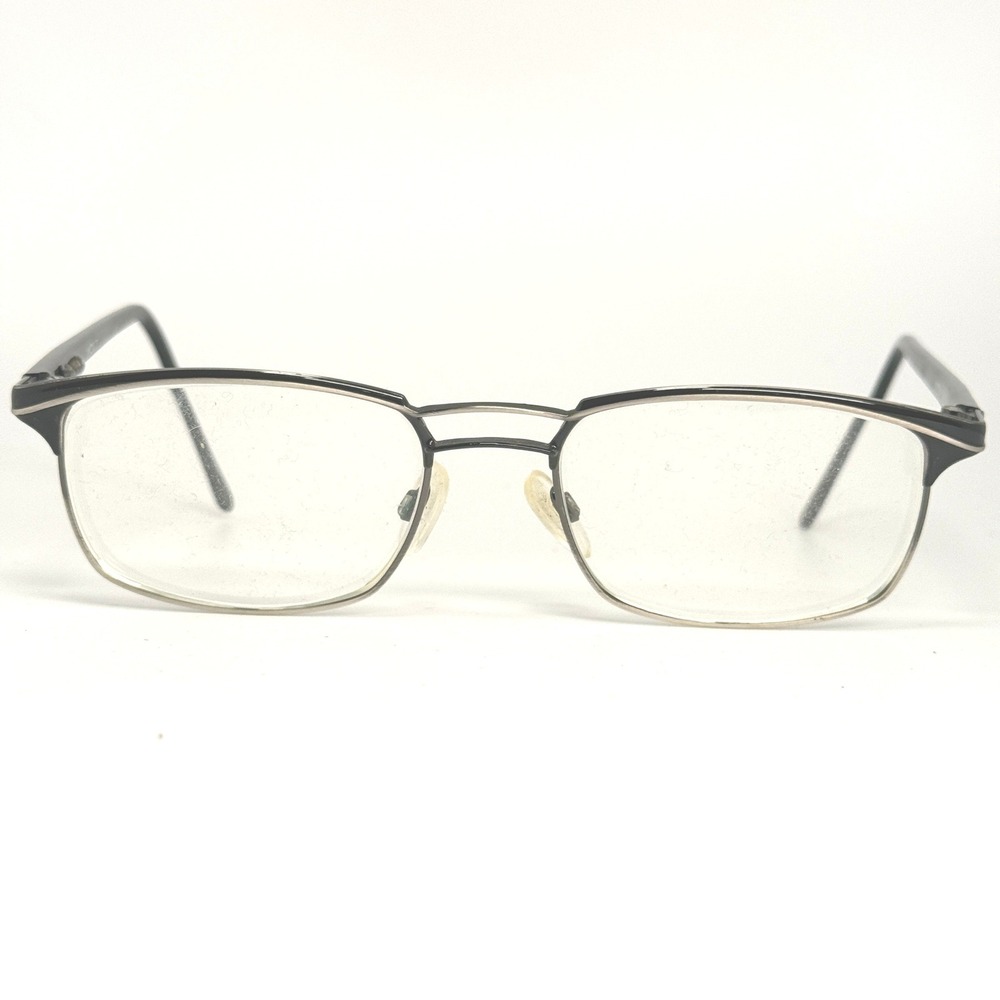 Brendel MOD 75 Black Silver Eyeglasses Frames 53-19-145 Rectangle Mens Womens